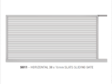 horizontal 38x16mm slats sliding gate