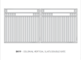 colonial vertical slats swing gate